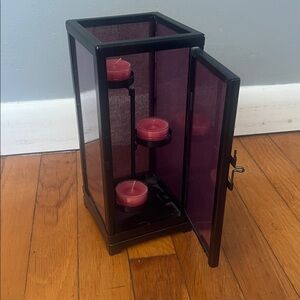 Black and Purple Tealight Holder